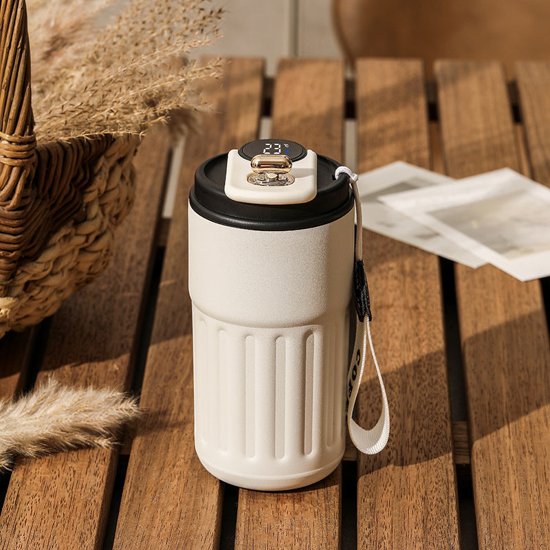 Smart Thermos Bottle with LED Temperature Display – Insulated Stainless Steel Travel Mug