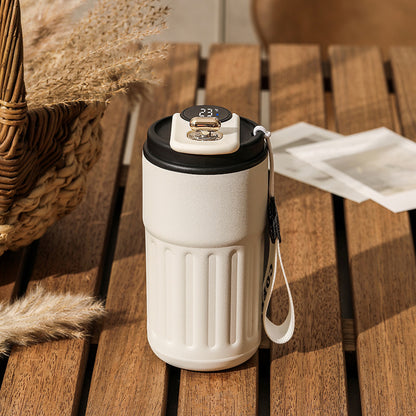 Smart Thermos Bottle with LED Temperature Display – Insulated Stainless Steel Travel Mug