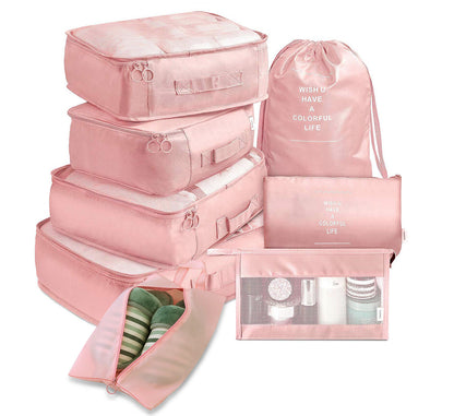 8-Piece Travel Packing Cube Set – Luggage Organizer Bags for Clothes, Shoes, Underwear & Accessories