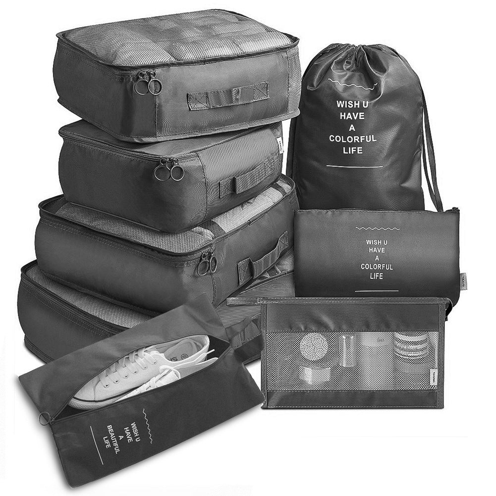 8-Piece Travel Packing Cube Set – Luggage Organizer Bags for Clothes, Shoes, Underwear & Accessories