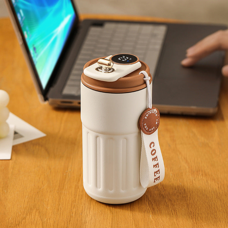 Smart Thermos Bottle with LED Temperature Display – Insulated Stainless Steel Travel Mug