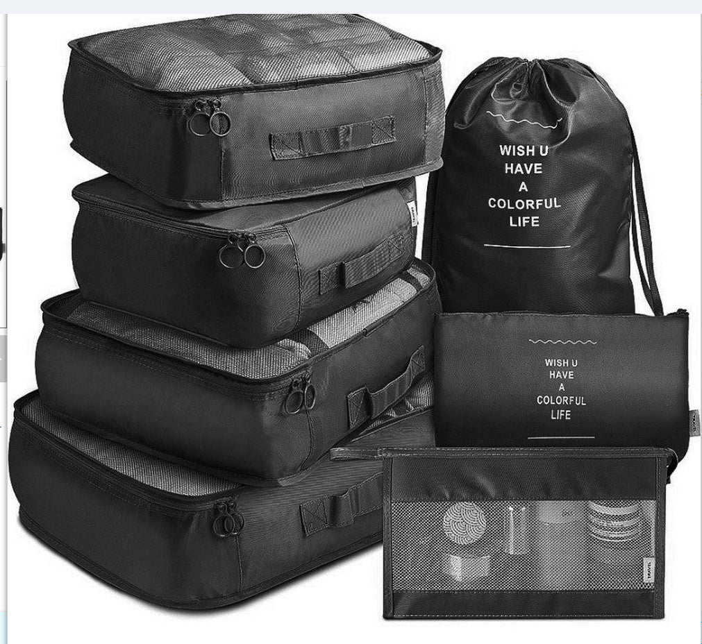 8-Piece Travel Packing Cube Set – Luggage Organizer Bags for Clothes, Shoes, Underwear & Accessories