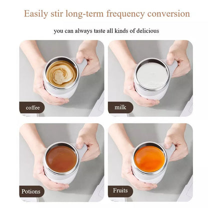 Rechargeable Self-Stirring Magnetic Mug – Electric Automatic Coffee Cup with Lid