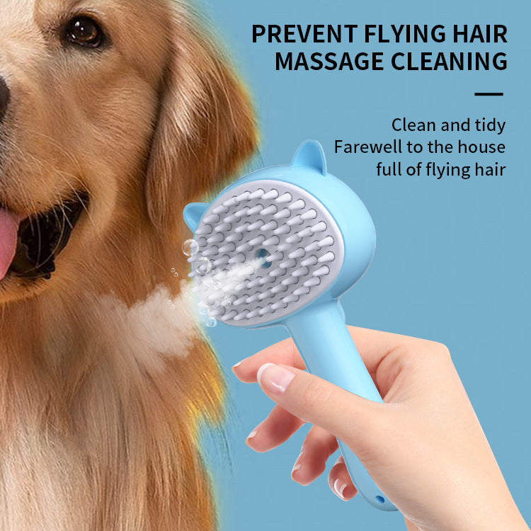 Rechargeable Self-Cleaning Cat Grooming Brush with Mist – Slicker Brush for Dogs & Cats
