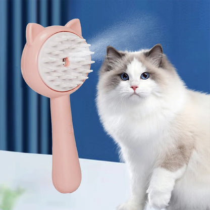 Rechargeable Self-Cleaning Cat Grooming Brush with Mist – Slicker Brush for Dogs & Cats