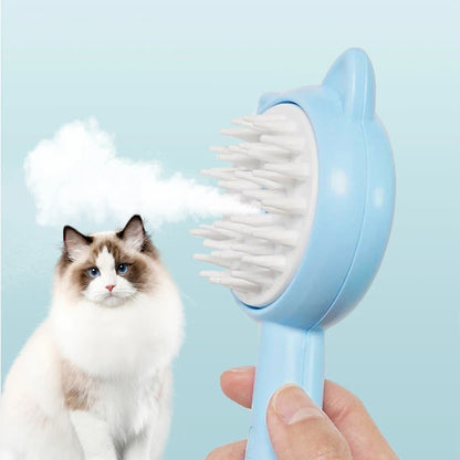 Rechargeable Self-Cleaning Cat Grooming Brush with Mist – Slicker Brush for Dogs & Cats